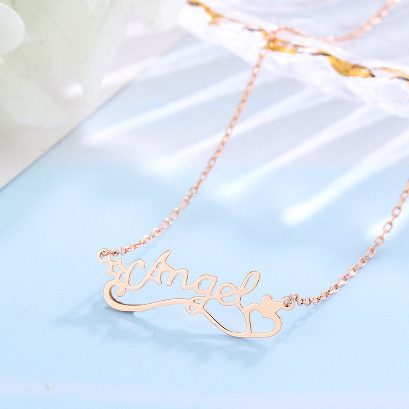 Fall/Winter 2020 new English alphabet sterling silver necklace female S999 sterling silver all-match English pendant clavicle chain Fall/Winter 2020 new English alphabet sterling silver necklace female S999 sterling silver all-match English pendant clavicle chain