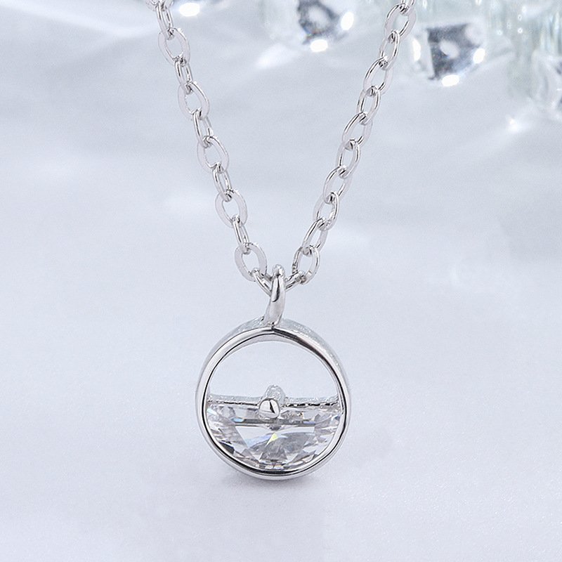 Autumn and winter new s999 sterling silver one Wang Qingquan necklace female simple pendant literary fresh sweater chain Autumn and winter new s999 sterling silver one Wang Qingquan necklace female simple pendant literary fresh sweater chain