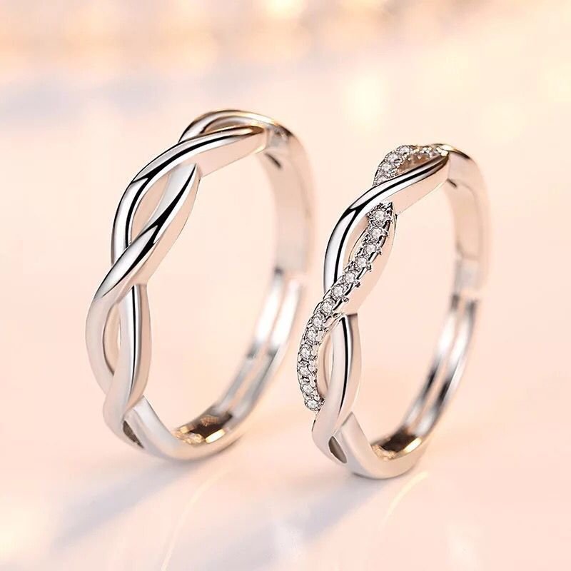Sansheng III peach knot ring fashion open adjustable ring live silver jewelry Sansheng III peach knot ring fashion open adjustable ring live silver jewelry